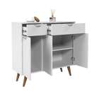 Aparador Buffet 3 Portas E 2 Gavetas - Anton - Branco - Mania