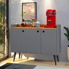Aparador Buffet 3 Portas Moderno 90 Cm Cantinho Café Sala Est