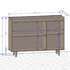 Aparador Buffet 3 Portas Quartzo Bechara