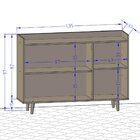 Aparador Buffet 3 Portas Quartzo Bechara