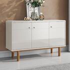 Aparador Buffet 3 Portas Retrô Off White Catar Lukaliam