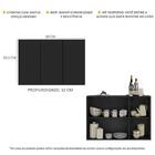 Aparador Buffet 3 Portas Suspenso Veneza Multimóveis Mp1008 P