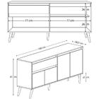 Aparador Buffet 4 Portas 2550 Plla
