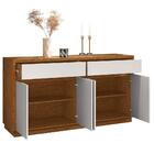 Aparador Buffet 4 Portas 2 Gavetas 100% Mdf Ypê E Off White
