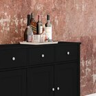 Aparador Buffet 4 Portas 4 Gavetas R-626 Preto