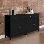 Aparador Buffet 4 Portas 4 Gavetas R-626 Preto