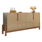 Aparador Buffet 4 Portas Belle 170cm Champagne E Cedro C02 -