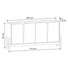 Aparador Buffet 4 Portas Belle 170cm Champagne E Cedro C02 -