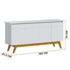 Aparador Buffet 4 Portas Branco Acetinado Sophi 1.8 Shop Jm