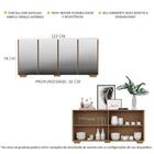 Aparador Buffet 4 Portas C/ Espelho E Pés Quadrados Vegas Mul