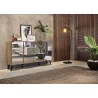 Aparador Buffet 4 Portas C/ Espelho E Pés Retrô Vegas Multimó