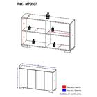 Aparador Buffet 4 Portas C/ Pés Quadrados Veneza Multimóveis