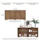 Aparador Buffet 4 Portas C/ Pés Quadrados Veneza Multimóveis