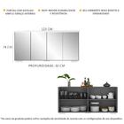 Aparador Buffet 4 Portas Com Espelho E Pés Quadrados Vegas Mu