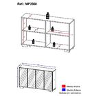 Aparador Buffet 4 Portas Com Espelho E Pés Quadrados Vegas Mu