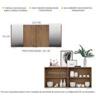 Aparador Buffet 4 Portas Com Espelho E Pés Quadrados Vegas Mu