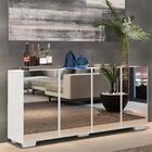 Aparador Buffet 4 Portas Com Espelho E Pés Quadrados Vegas Mu