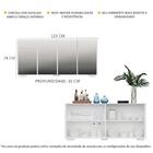 Aparador Buffet 4 Portas Com Espelho E Pés Quadrados Vegas Mu