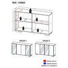 Aparador Buffet 4 Portas Com Espelho E Pés Quadrados Vegas Mu