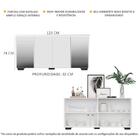 Aparador Buffet 4 Portas Com Espelho E Pés Quadrados Vegas Mu