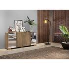 Aparador Buffet 4 Portas Com Espelho E Pés Quadrados Vegas Mu