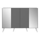 Aparador Buffet 4 Portas Com Espelho Retrô Vegas Multimóveis