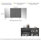 Aparador Buffet 4 Portas Com Espelho Retrô Vegas Multimóveis