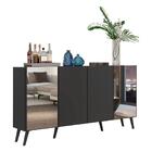 Aparador Buffet 4 Portas Com Espelho Retrô Vegas Multimóveis