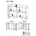 Aparador Buffet 4 Portas Com Espelho Retrô Vegas Multimóveis