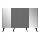 Aparador Buffet 4 Portas Com Espelho Retrô Vegas Multimóveis