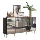 Aparador Buffet 4 Portas Com Espelho Retrô Vegas Multimóveis