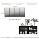 Aparador Buffet 4 Portas Com Espelho Retrô Vegas Multimóveis