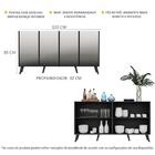 Aparador Buffet 4 Portas Com Espelho Retrô Vegas Multimóveis