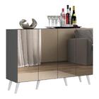 Aparador Buffet 4 Portas Com Espelho Retrô Vegas Multimóveis