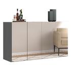 Aparador Buffet 4 Portas Com Espelho Suspenso Vegas Multimóve