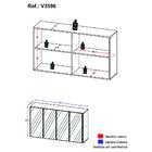 Aparador Buffet 4 Portas Com Espelho Suspenso Vegas Multimóve