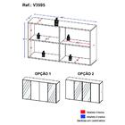 Aparador Buffet 4 Portas Com Espelho Suspenso Vegas Multimóve