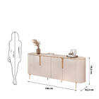 Aparador Buffet 4 Portas Com Pés Cleo Dj Móveis