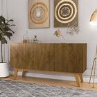 Aparador Buffet 4 Portas Com Pés De Madeira Classic 160cm