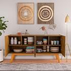 Aparador Buffet 4 Portas Com Pés De Madeira Classic 160cm