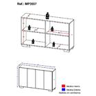 Aparador Buffet 4 Portas Com Pés Quadrados Veneza Multimóveis