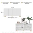 Aparador Buffet 4 Portas Com Pés Quadrados Veneza Multimóveis