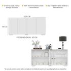 Aparador Buffet 4 Portas Com Pés Quadrados Veneza Multimóveis