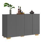 Aparador Buffet 4 Portas Com Pés Quadrados Veneza Multimóveis