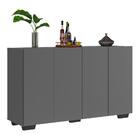 Aparador Buffet 4 Portas Com Pés Quadrados Veneza Multimóveis