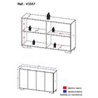 Aparador Buffet 4 Portas Com Pés Quadrados Veneza Multimóveis