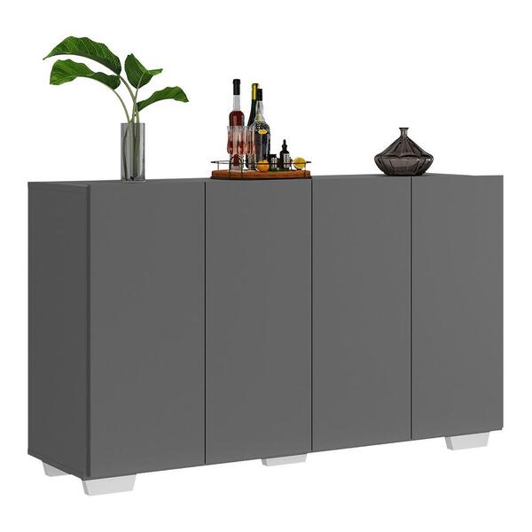 Aparador Buffet 4 Portas Com Pés Quadrados Veneza Multimóveis