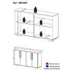 Aparador Buffet 4 Portas Com Pés Quadrados Viena Multimóveis