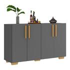 Aparador Buffet 4 Portas Com Pés Quadrados Viena Multimóveis