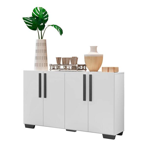 Aparador Buffet 4 Portas Com Pés Quadrados Viena Multimóveis